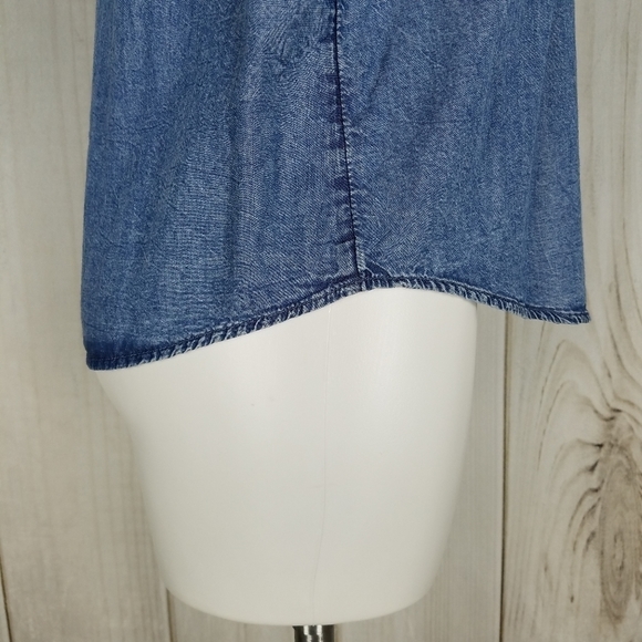 Lauren Conrad Chambray Blue Denim Blouse - Picture 9 of 13